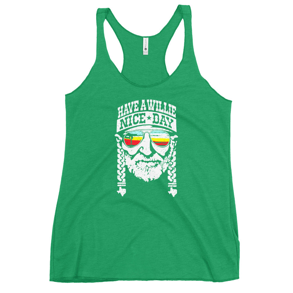 Have a Willie Nice Day - Women's Racerback Tank