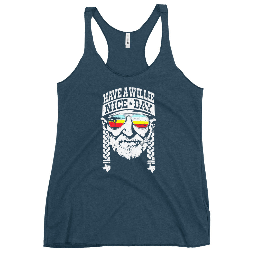 Have a Willie Nice Day - Women's Racerback Tank