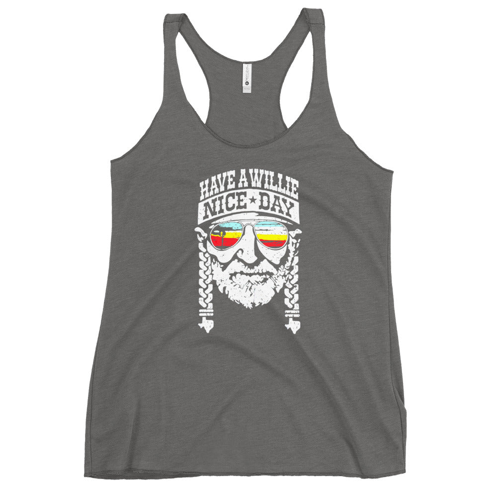 Have a Willie Nice Day - Women's Racerback Tank