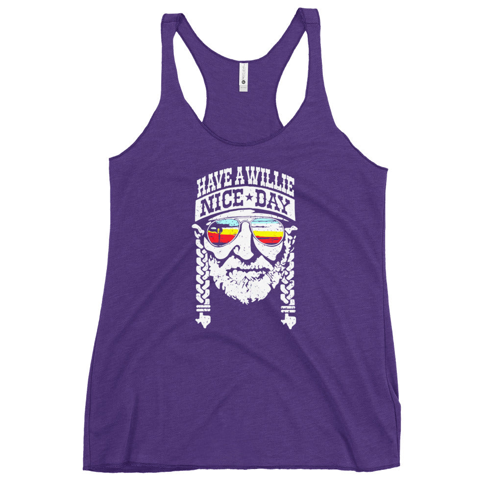 Have a Willie Nice Day - Women's Racerback Tank