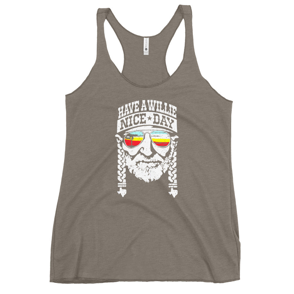 Have a Willie Nice Day - Women's Racerback Tank