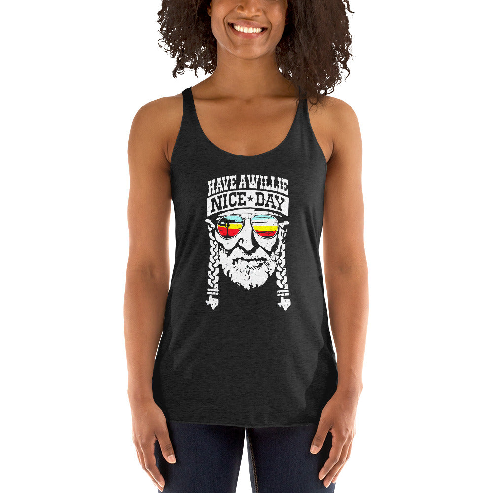 Have a Willie Nice Day - Women's Racerback Tank