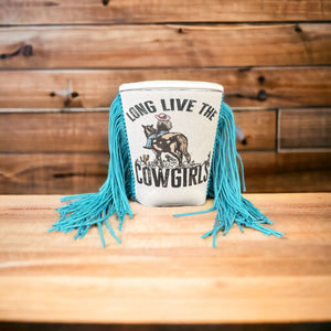 Long Live The Cow Girls Fringe Koozie