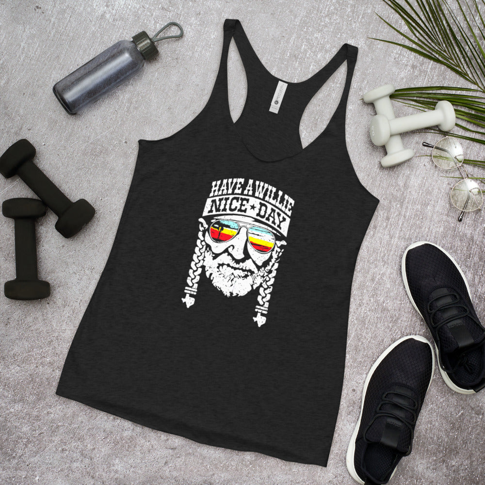 Have a Willie Nice Day - Women's Racerback Tank
