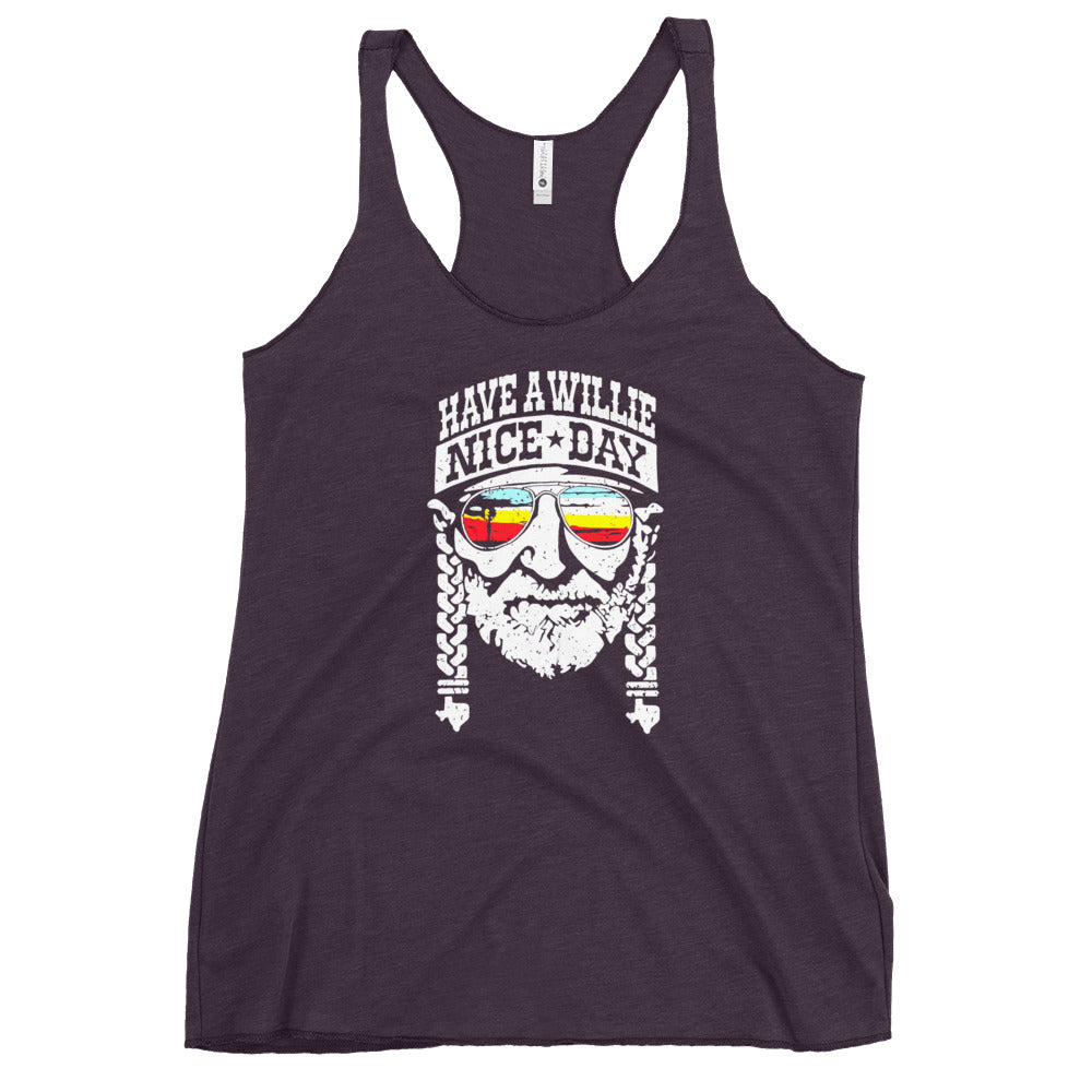 Have a Willie Nice Day - Women's Racerback Tank