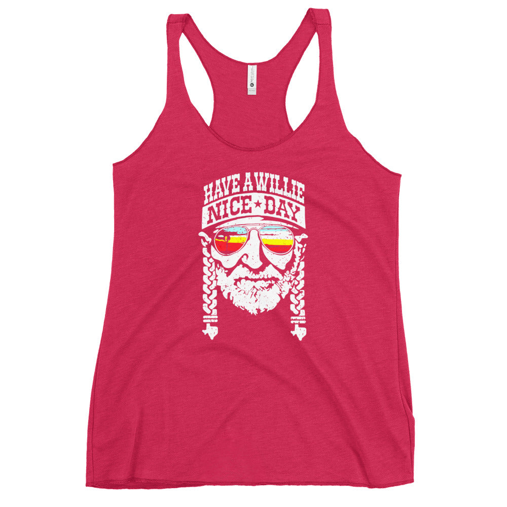 Have a Willie Nice Day - Women's Racerback Tank